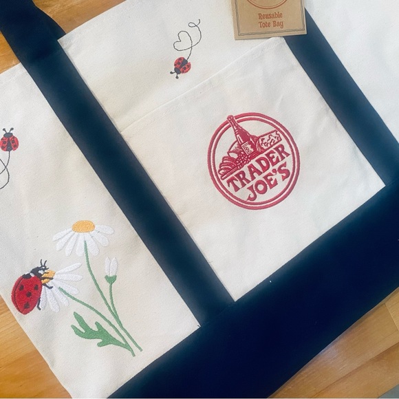 Trader Joe’s Handbags - Embroidered Trader Joe’s Canvas Tote | Boho Reusable Market Bag | Gift Idea